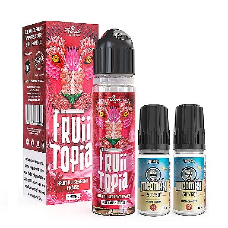 Pack 40ml + 2 Nicomax Fruit Du Serpent Fraise Frui...