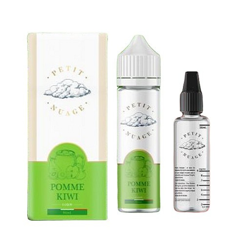 Pomme Kiwi Petit Nuage 60ml + Fiole Vide 30ml Grad...