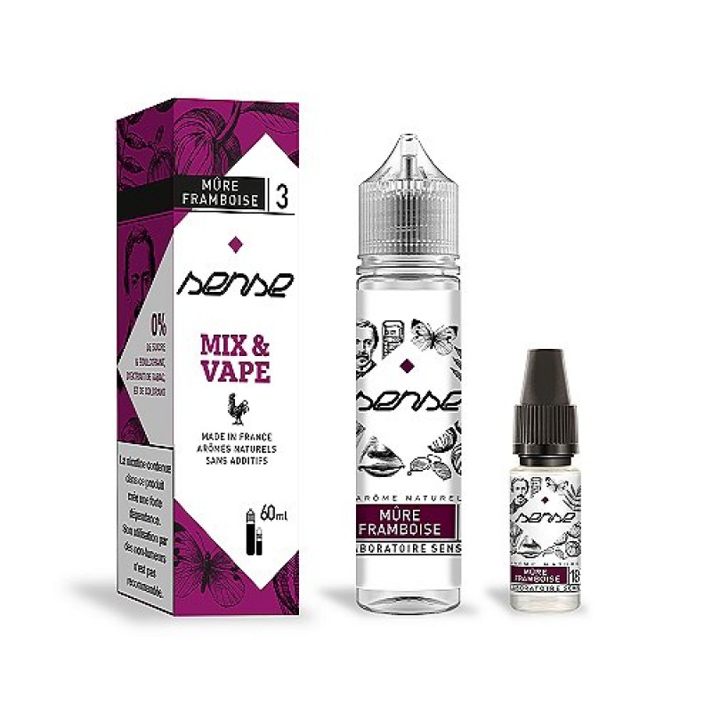 Pack 50ml + 10ml Mûre Framboise Sense - 03mg