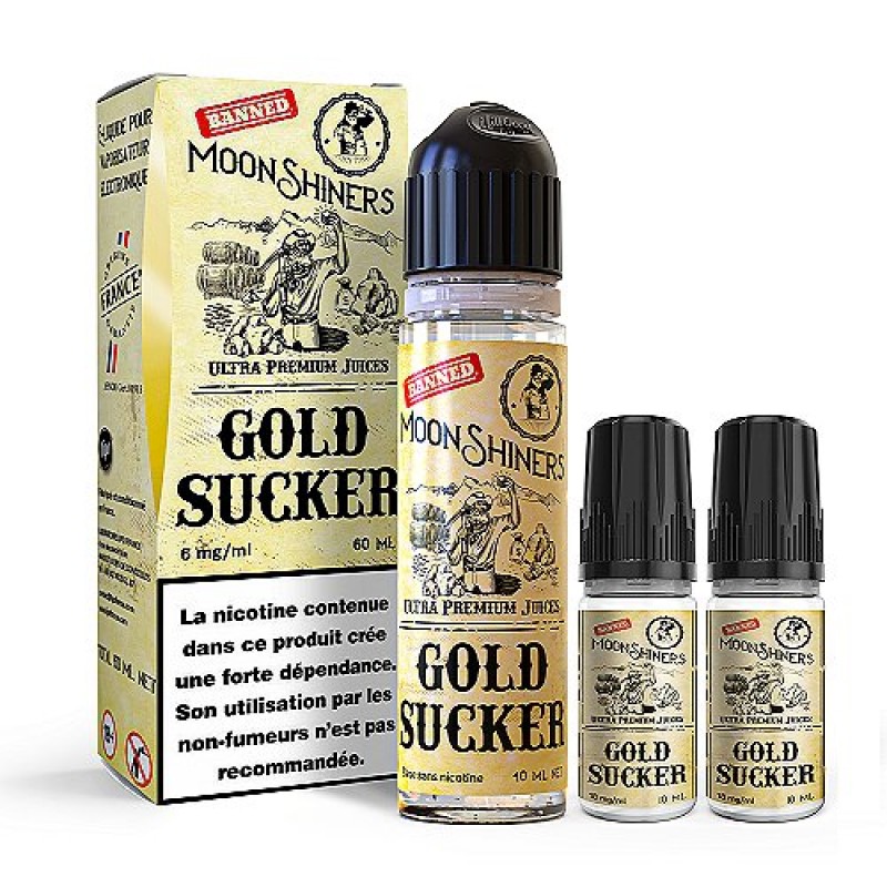 Pack 40ml + 2x10ml Gold Sucker Moonshiners - 06mg