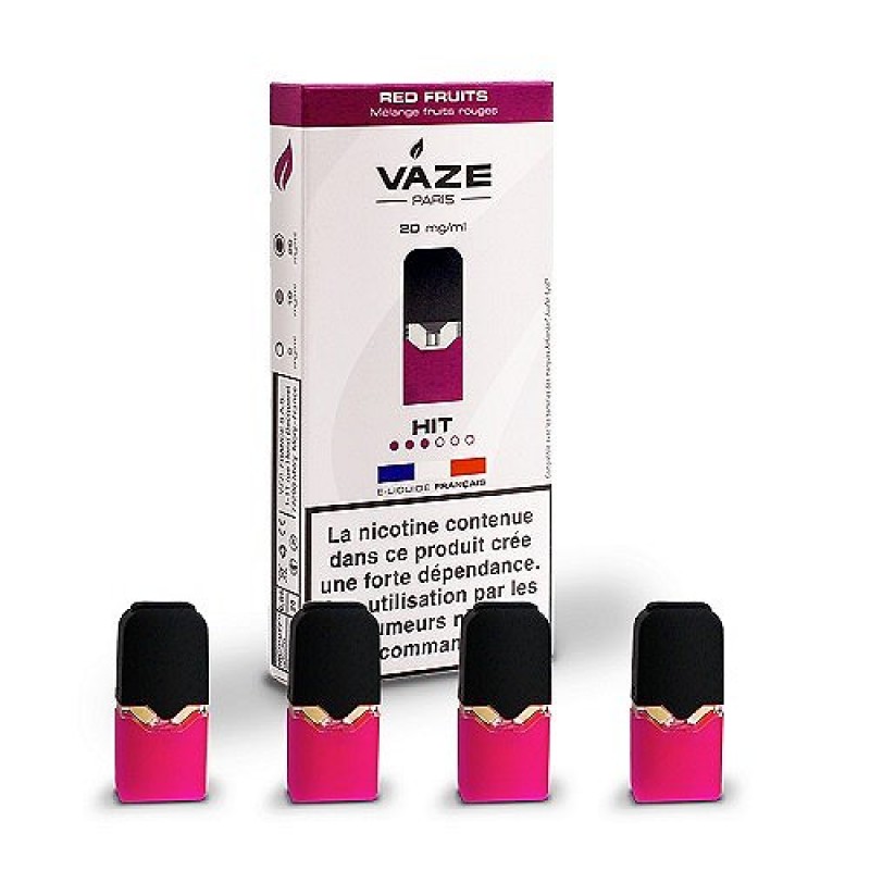 Pack de 4 Pods de 0,75ml Fruits Rouges (Red Fruits) Vaze Vape