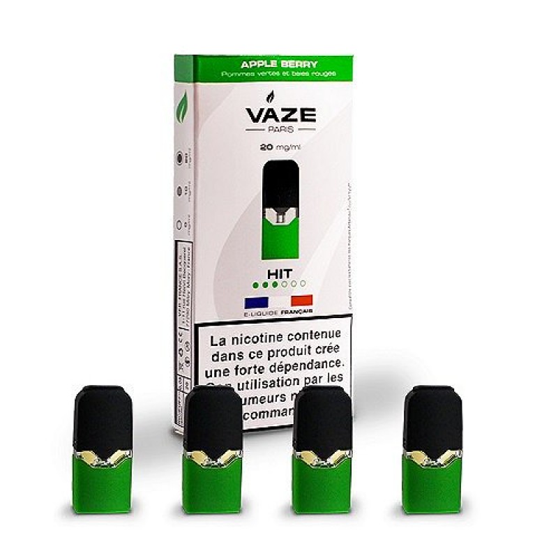 Pack de 4 Pods de 0,75ml Pomme Mûre (Apple Berry) Vaze Vape