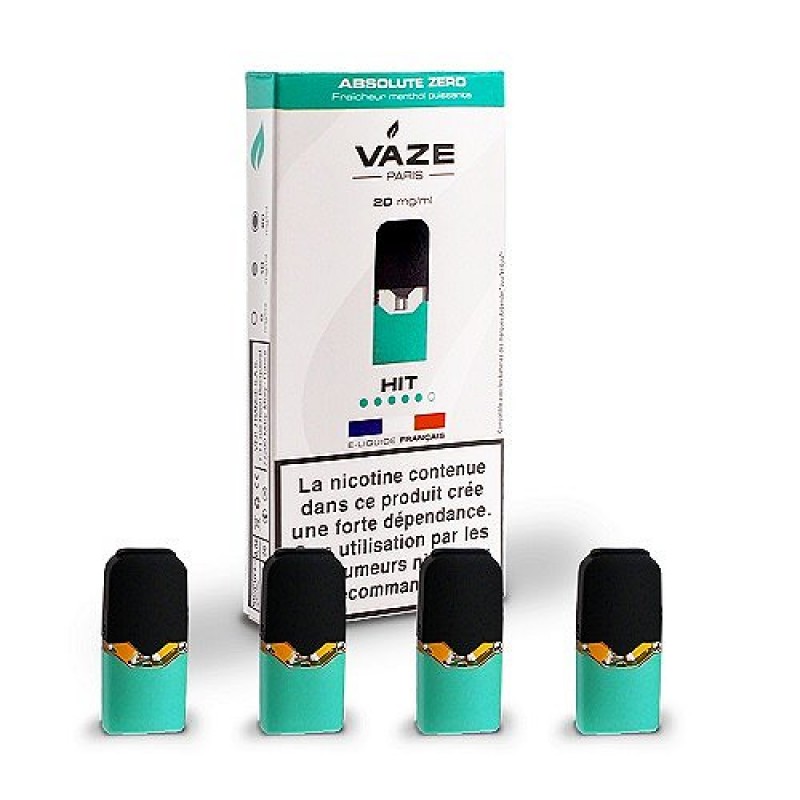 Pack de 4 Pods de 0,75ml Menthol (Absolute Zero) Vaze Vape