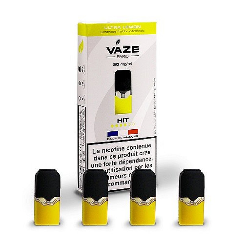 Pack de 4 Pods de 0,75ml Citron (Ultra Lemon) Vaze Vape