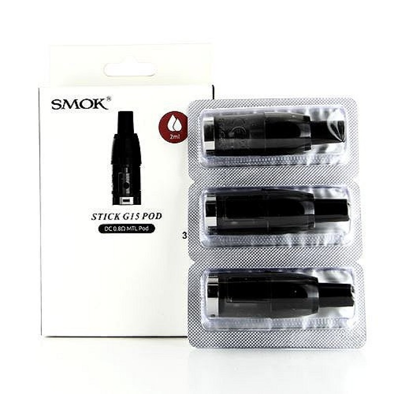 Pack de 3 Pods 2ml DC 0,8ohm Stick G15 Smok