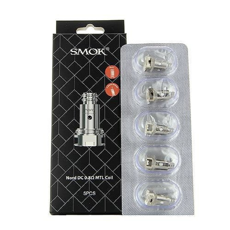 Pack de 5 résistances DC 0,8ohm MTL Nord Smok