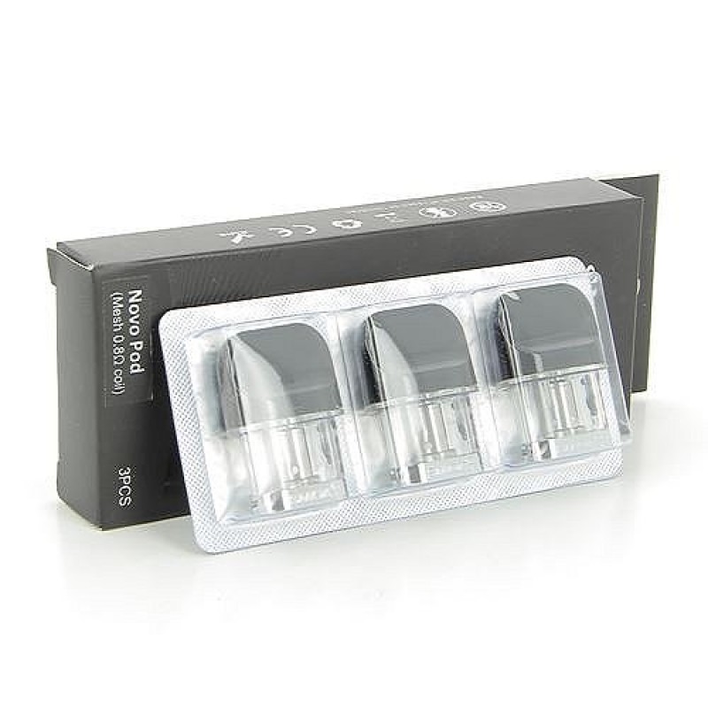 Pack de 3 Pod 2ml + résistances Mesh 0.8ohm Novo Pod Smok